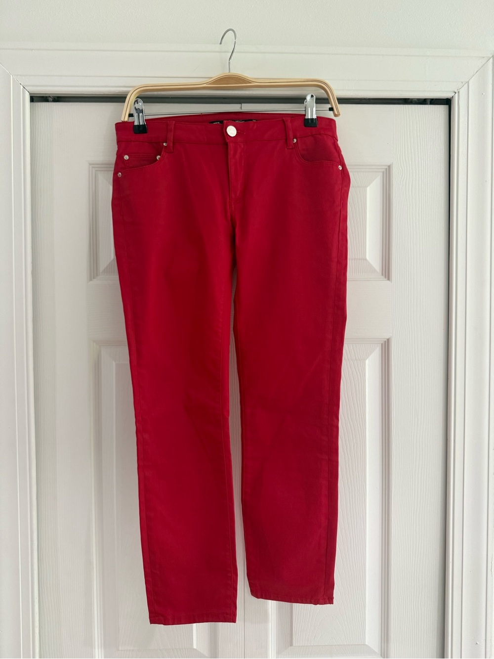 Zara Women’s Red Straight Leg Jeans